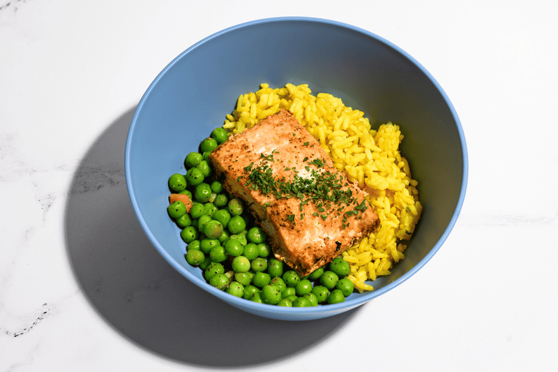 Cajun Wild Caught Salmon + Rice + Mixed Veggies