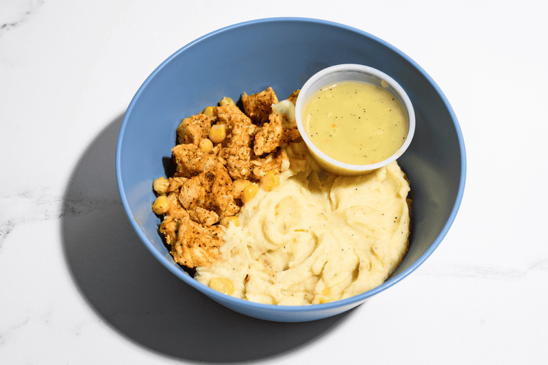 Chicken Breast, Corn +Mashed Potatoes