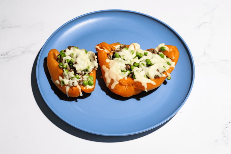 Keto Stuffed Beefy Bell Peppers