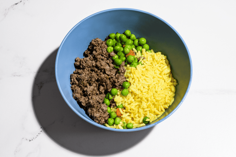 Ground Kafta + Rice + Mixed Veggies